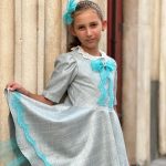 Детска рокля "Класик със синьо"
