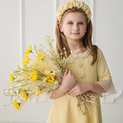 Официална детска рокля ШИК в жълто